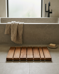 20in Teak Bathroom Accessory | Modern Natural Stone and Teak Bath Set For Bathroom, Shower and Spa