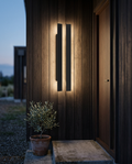18w LED Outdoor Wall Light | Modern Matte Black Exterior Wall Sconce For Porch, Patio and Front Door