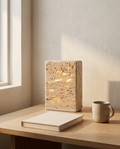 Cordless Table Lamp | Modern Linen Shade Bedside Lamp For Bedroom, Living Room and Office