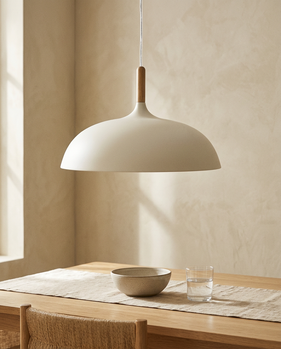 Oak Pendant Light | Modern Nordic Ceiling Light For Kitchen Island, Dining Room and Hallway