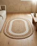 Jute Area Rug | Modern Natural Fibre Floor Rug For Living Room, Bedroom and Hallway