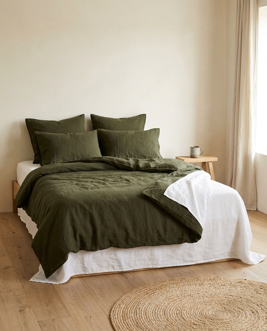 Stone Washed Linen Duvet Cover Set | Linen Bedding Set