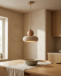 Japanese Stone Travertine Pendant Light | Modern Nordic Ceiling Light For Kitchen Island, Dining Room and Hallway