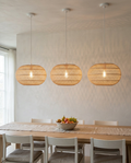 40cm Rattan Pendant Light | Modern Nordic Ceiling Light For Kitchen Island, Dining Room and Hallway
