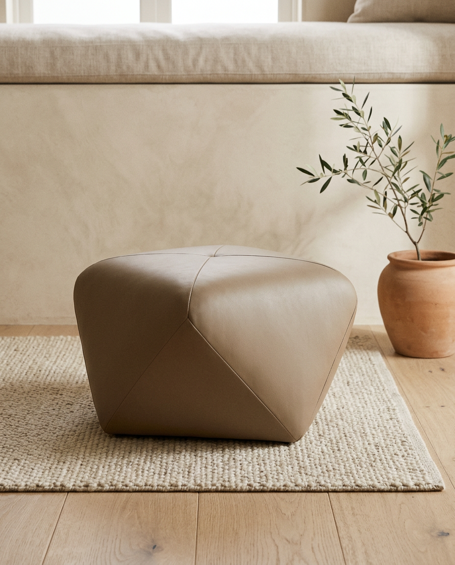 Octagonal Coffee Solid Wood Wooden Side Table | Modern Nordic Accent Stool For Living Room and Bedroom