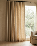 Double Sided Light Filtering Linen Curtains styled in a modern home interior